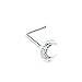 Inspiration Dezigns Nose Stud Ring Filigree Moon L-Shape Nose Ring