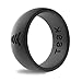 Silicone Wedding Ring for Men. Rubber Wedding Band for Every Day Use - Weight Training, Sports, Military, Work, Hunting, Travel and Outdoors, Black - Size 10