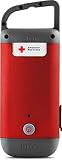 American Red Cross Clipray Crank-Powered, Clip-On Flashlight & Smartphone Charger, Red, Pack of 2