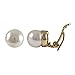 Isaac Kieran Gold Finish Faux Pearls Clip-On Stud Earrings (10mm)