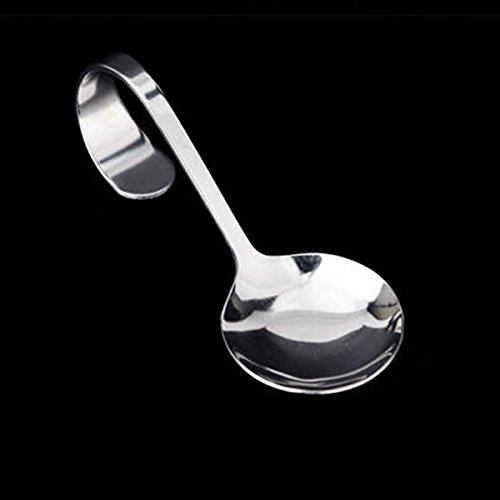 Stainless Steel Curved Handle of a Table Spoon Fork of Cutlery Cucchiaio tondo