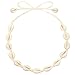 CUSVUEVI Women's Natural Shell Choker Necklace, Handmade Cowrie Shell Boho Beach Jewelry（White）