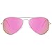 JETPAL Men & Womens Aviator UV400 Sunglasses - Pink Mirror Lens Silver Frame
