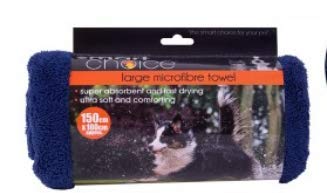 Smart Choice Large Microfibre Pet Dog Towel (Blue)