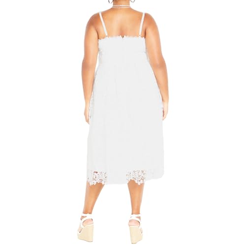 CITY CHIC WOMEN’S PLUS SIZE COCKTAIL DRESS – SCARLET BUSTIER LACE MIDI