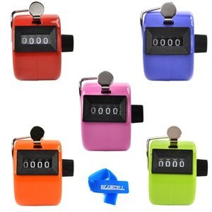 Bluecell Assorted Color Handheld Tally Counter 4 Digit Display for Lap/Sport/Coach/School/Event (Pack of 5)