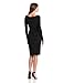 KAMALIKULTURE Women's Long Sleeve Shirred Waist Dress, Black, Small