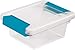 STERILITE Mini Clip Box Clear Base & Lid Aquarium Blue Latches