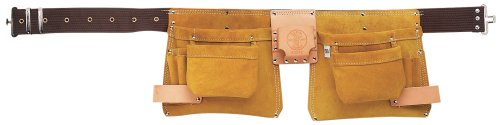 Klein Tools 42242 One-Piece Nail/Screw and Tool Pouch Apron Tan/Yellow 48-Inches