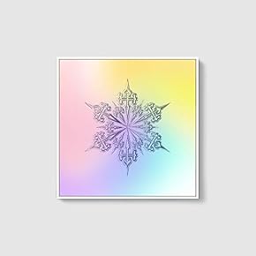 Framed Canvas Wall Art for Living Room, Bedroom Snowflake Theme Canvas Prints for Home Decoration Ready to Hang - 16x16 inches