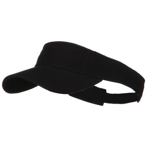 Pro Style Cotton Twill Washed Visor - Black