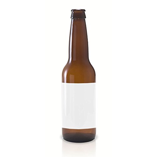 30 Large Beer Bottle White Vinyl Printable Labels, 4x3 inches, Weatherproof and Waterproof