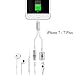 LABOL LIGHTAC1176 iPhone 7/7 Plus 2-in-1 Lightning to 3.5 mm Headphones and Charger Adapter, Listen to Music with Favorite Headphone and Charge Your iPhone at The Same time