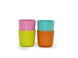 EKOBO Kids Bamboo 4-piece 8oz Cup Set, Gift Box, BIOBU Eco-material, Assorted Colors