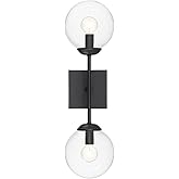 Light Visions PL0008BK Mid-Century 2 Light 6 inch Black Sconce Wall Light