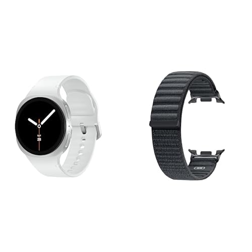 Samsung Galaxy Watch 8 (2025) 40mm LTE Smartwatch, Silver w/Free Fabric Band, S/M, Graphite Image