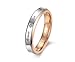 Dreamslink His or Hers (Priced Separate) Forever Love Black & Rose Gold Plated Stainless Steel Titanium Wedding Band Couple Rings(Available Sizes 5 to 12)