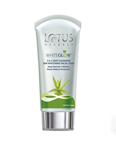 Lotus Herbals Whiteglow 3 In 1 Deep Cleansing Skin Whitening Facial Foam 100g