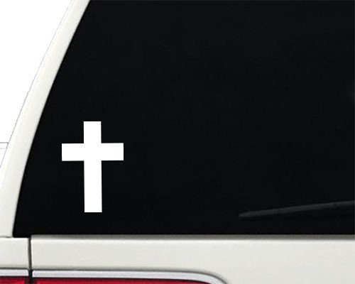 Cross Simple - Vinyl Decal - Car Phone Helmet - SELECT SIZE