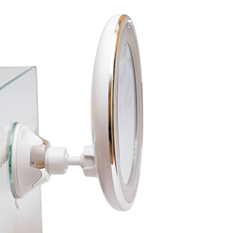 Hexada Bright LED Light Makeup Mirror: 7X Magnification, Strong Locking Suction Cup, 360 Degree Swivel, Wireless, Compact and Energy Efficient - You Deserve to Add Precision to Your Vanity Routine