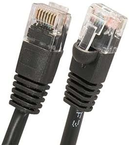 Arrowmounts AM-Cat5e-508BK 25' Cat5e RJ45 Ethernet LAN Network Patch Cable, Booted Snagless, Black