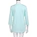 Goddessvan Plus Size Tops, Women Long Sleeve Loose Shirt Button Trim Round Neck Tunic Blouse T-Shirt (2XL, Blue)