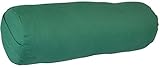 YogaAccessories Small Junior Sized Round Cotton Yoga Bolster - Green