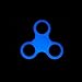 Fidget Spinner Toy Grand Oasis Tri-Hand Spinner for Child,2-3Min Spins Desktoy Finger Spinner Toys for Relieving ADHD Anxiety Amazing Light in Dark(Blue)