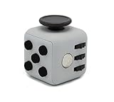Ratoop Fidget Cube Relieves Stress and Anxiety Attention Toy for Work/Class/Home, Black/Gray