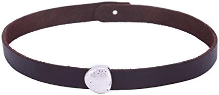 MAIMANI 14.1" Freshwater Pearl Choker Necklace on Comfortable Flat Korean Suede Leather Rope Brown