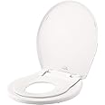 Little2Big Toilet Seat with Built-In Toddler Potty Training Seat, Slow Close, Easy to Install, ROUND, White