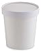 32 oz. Double-Wall Poly White Paper Containers with Vented Lids [25 Sets]