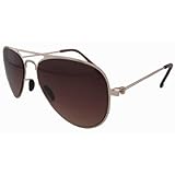 Eyekepper Stainless Steeel Frame Gradual Brown Lens Pilot Kids Children Sunglasses Gold
