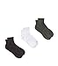 12-Pairs AND1 Performance Quarter Cut Socks, Arch Compression, Lightweight, Men's Size 6-12.5, Black + Gray + White