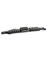 Savior Survival Gear   Correa de repuesto para Apple Watch, 1.654 in, hecha de 550 paracord con grillete ajustable de acero inoxidable