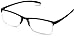 Foster Grant Men's Paolo Square Reading Glasses, Black/Transparent, 59 mm + 1.75