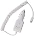 AmazonBasics HL-007785 Micro USB Universal Car Charger for Android - Coiled Cable - White primary