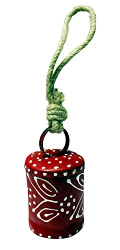 Hand Painted Tin Bells Set of 4 Pieces 2.5" H