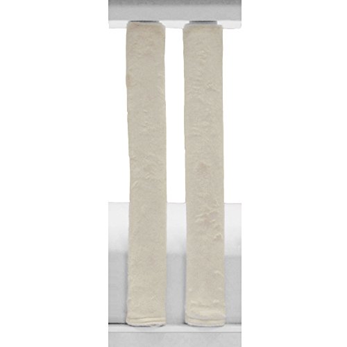 Go Mama Go 2 Piece Pure safety Vertical Crib Liners, Cream Minky - Thumbnail 3