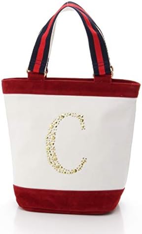 Amazon Jewelna Rose ジュエルナローズ ライン ショルダー付きイニシャルトートバッグ C Jewelna Rose ジュエルナローズ トートバッグ
