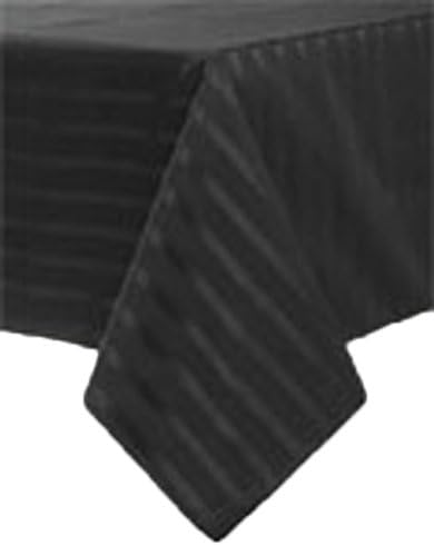 Trendex Home Designs Domino 60-Inch by 102-Inch Oblong Tablecloth, Black