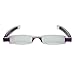 Optix 55 6 Folding Pocket Reading Glasses in Pen Clip Case - Lightweight, Portable and Compact Rotating Frames - Includes 6 Colors for Men and Women - +150