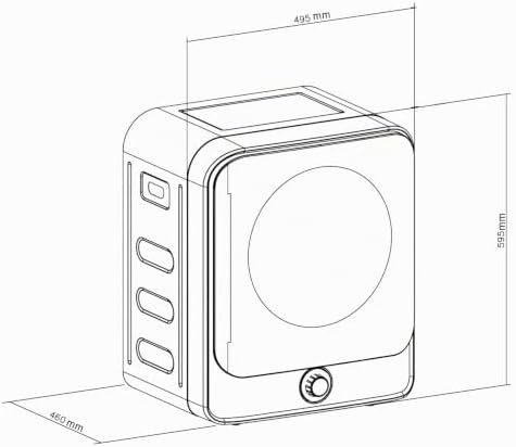 GB415 Elektrischer Wäschetrockner | 3 kg Füllgewicht | Einstellbare Trockenzeit 20-180 Minuten | 830 W Leistung | Ablufttrockner für Kleidung | Freistehend oder Wandmontage