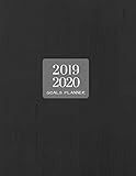 2019 2020 Black 15 Months Daily Planner: Academic Hourly Organizer In 15 Minute Interval; Appointment Calendar With Address Book & Note Section; Monthly & Weekly Goals Journal With Quotes For Men by 