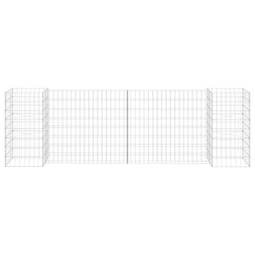 H-förmiger Gabionen-Pflanzkorb Stahldraht 260x40x80 cm – Bild 4