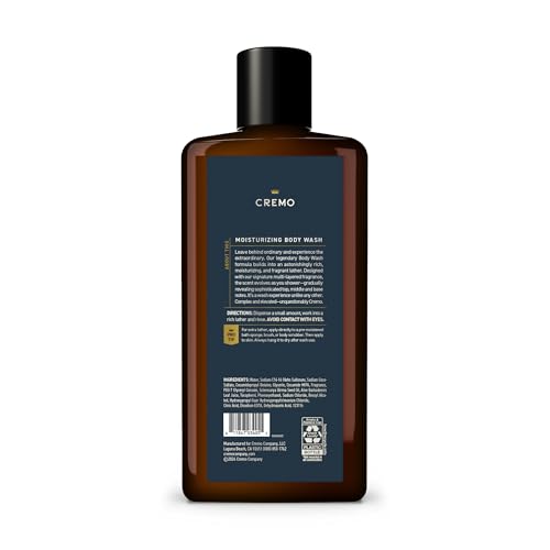 CREMO BODY WASH FOR MEN, RICH-LATHERING PALO SANTO, 16 FL OZ