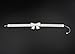 Arthlin Women White Bow Tie Choker Necklace with Sequins and Velvet - Handmade in the USA