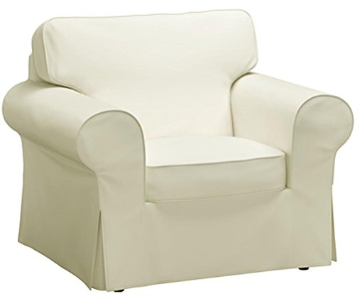 The Chair Cover Is Sofa Slipcover Replacement. It Fits Pottery Barn PB Basic Chair or Armchair (Beige)