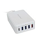 53W 5-Port USB/USB-C Wall Charger [Qualcomm Certified] QC 3.0, Type-C for Samsung, LG ,Nexus 5X 6P, iPhone, iPad and Android Devices (White)
