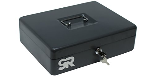 SR | Save Right Multi (SR-9135N) Multi-Purpose Cash Box/ Portable Safe (Dark Gray)